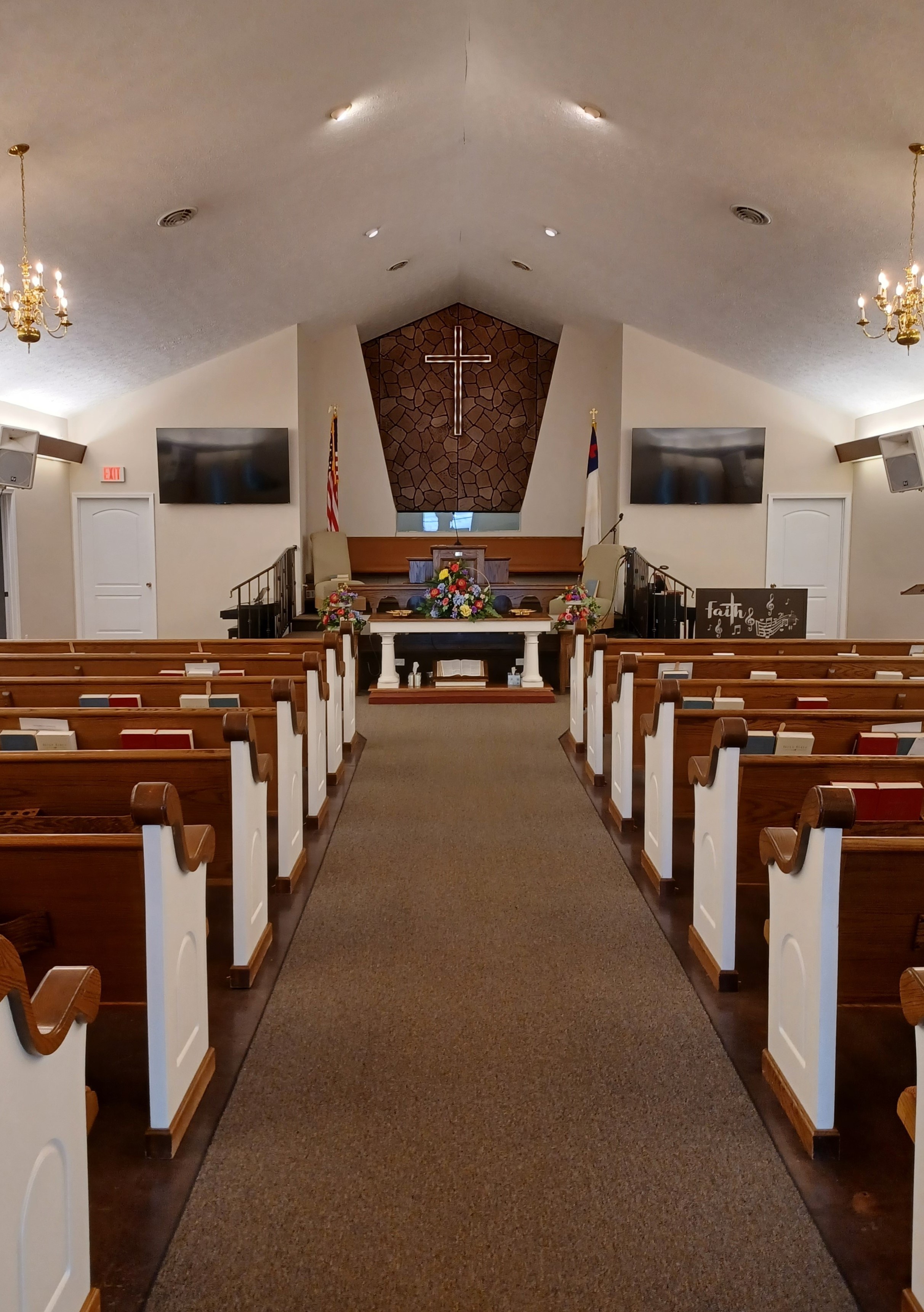 First Free Will Baptist Church of Waverly's newly repaired sanctuary
