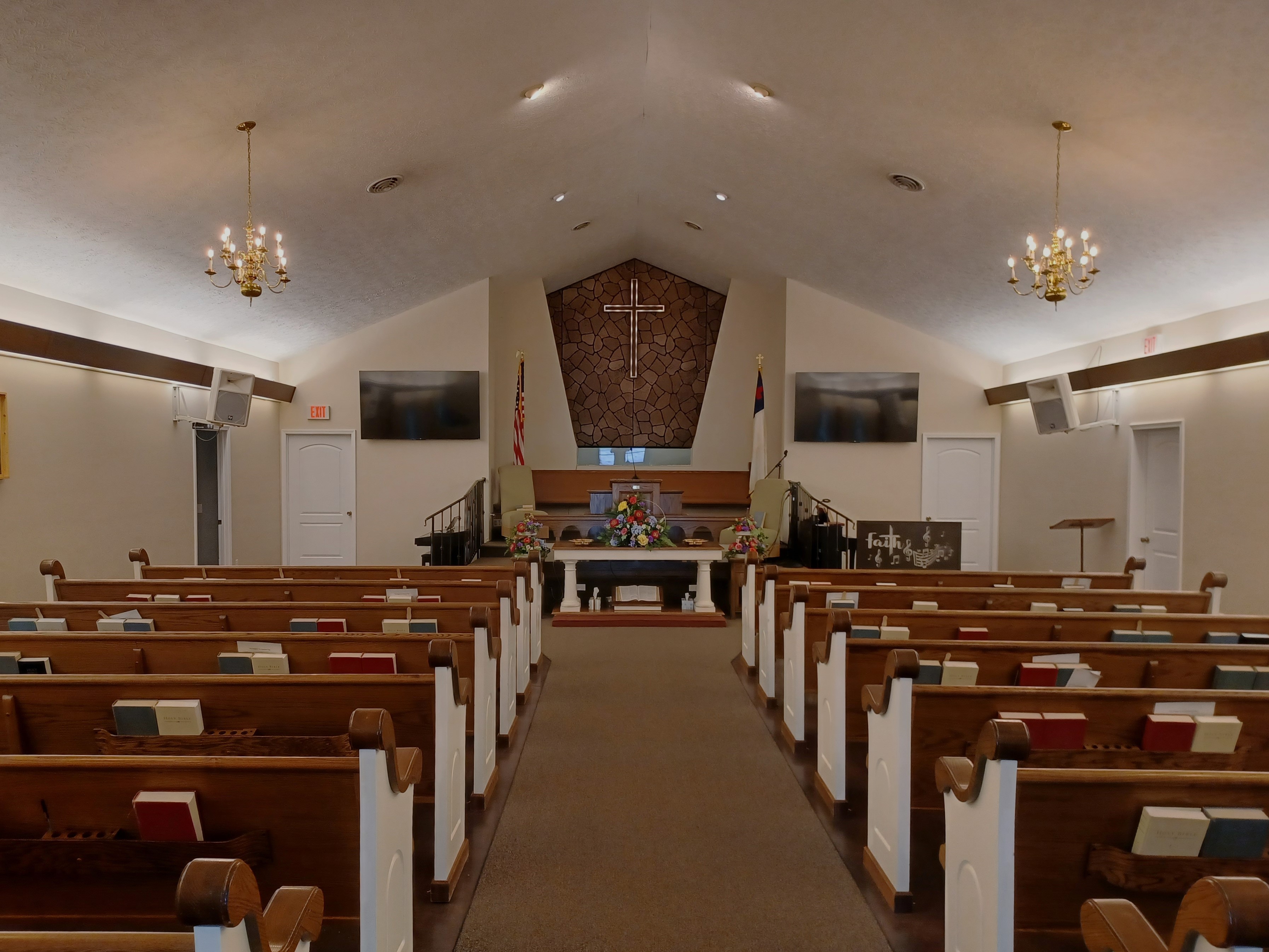 First Free Will Baptist Church of Waverly's newly repaired sanctuary