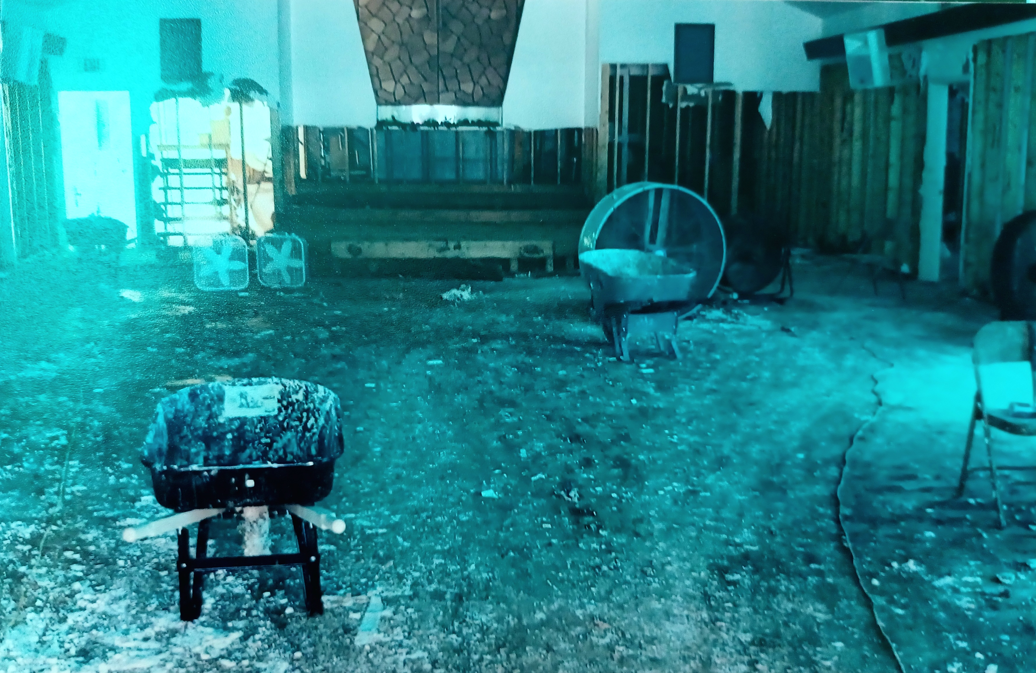 Remains of a flooded church sanctuary